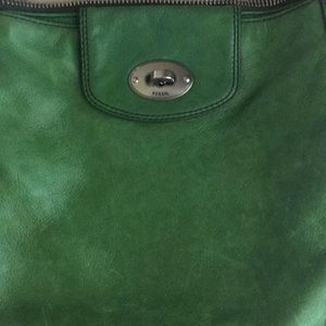 Fossil leather purse 10x10 measurement of bag